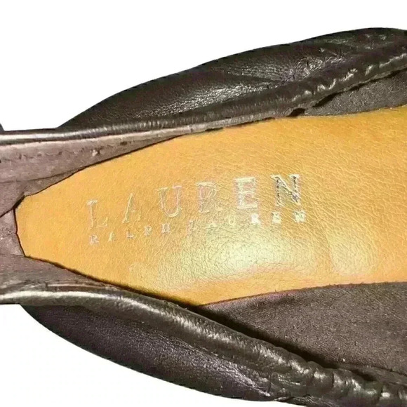 Ralph Lauren Size 6.5 Leather Ballet Flats Logo Comfort‎ Business Causual - Picture 7 of 9